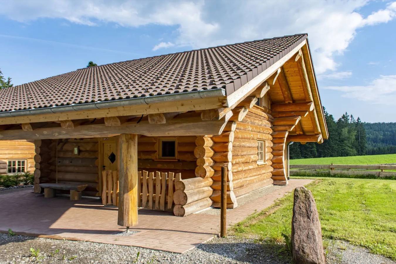 Ferienwohnung 'Blockhaus Almhütte Hofblick' mit privater Terrasse, privatem Garten und Wlan in Glatten, Mittlerer Schwarzwald