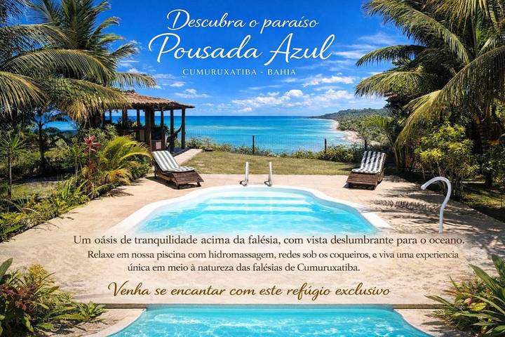 Casas e apartamentos de temporada para 5 pessoas, com vista e jardim e ainda piscina, com animais de estimação em Cumuruxatiba