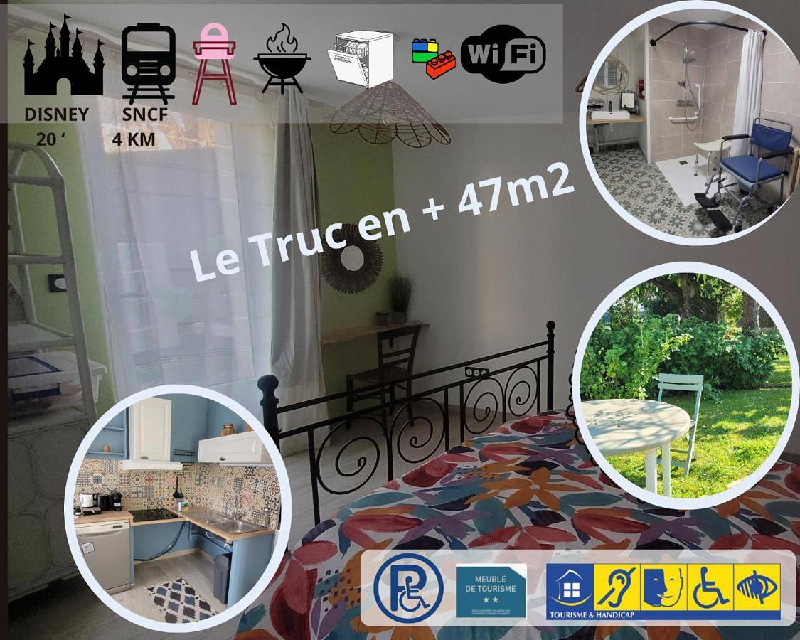Appartement entier, Le Truc en plus, accessibles Pmr, appartement 45 m2 mitoyen dans une maison avec un autre appartement in Guérard (Seine-et-Marne), Seine-et-Marne
