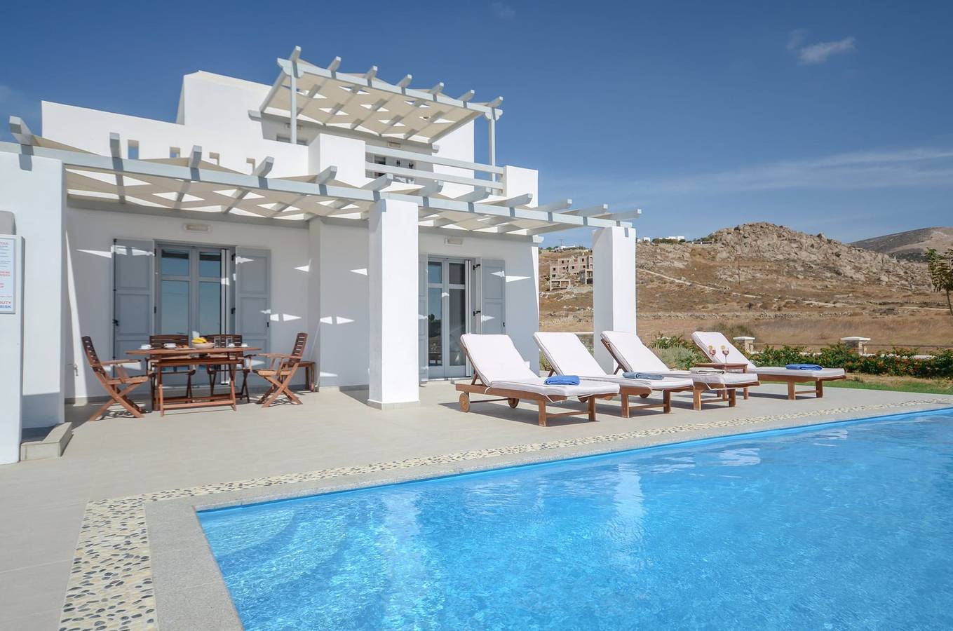 Dazzling Naxos Villa | Villa Eleusis | 2 Bedrooms| Private Pool | Veranda with Outdoor Furniture | Beautiful Sea View | Parking Area | Mikri Vigla in Cyclades