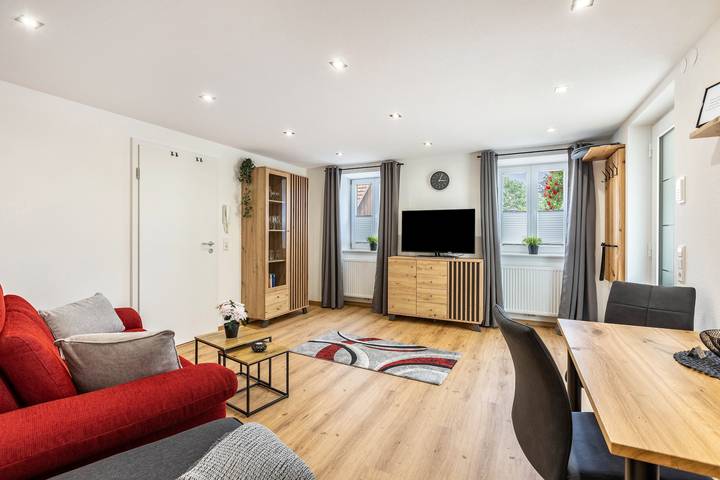 Ferienwohnung für 3 Personen, mit Garten