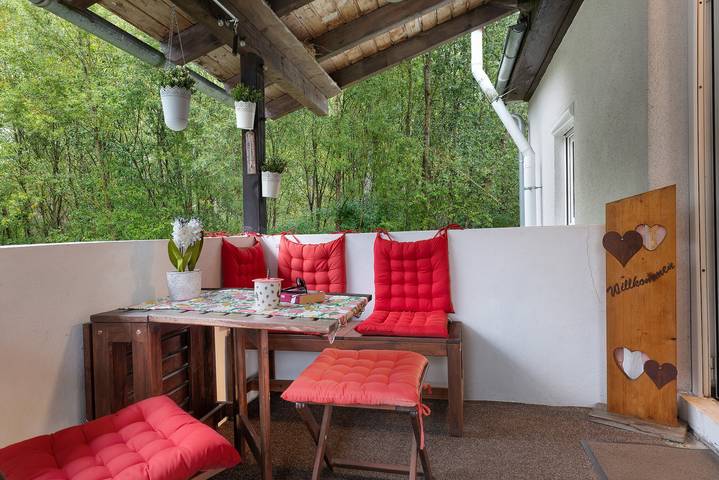 Ferienwohnung für 4 Personen, mit Balkon und Garten