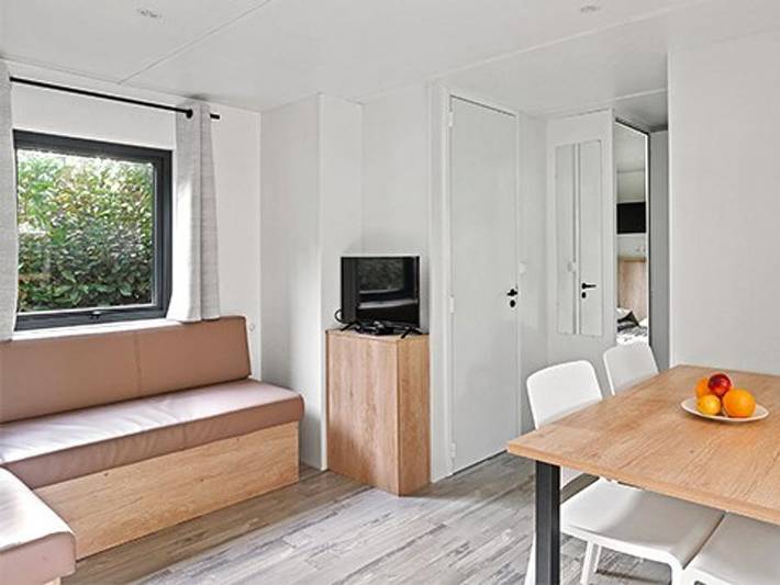 Camping les Dunes - Mobilheim 6 personen - Premium Exclusive | 3 Zi. | 6 Pers. | Erhöhte Terrasse | Klimaanlage | Tv in Torreilles, Côte d'Améthyste