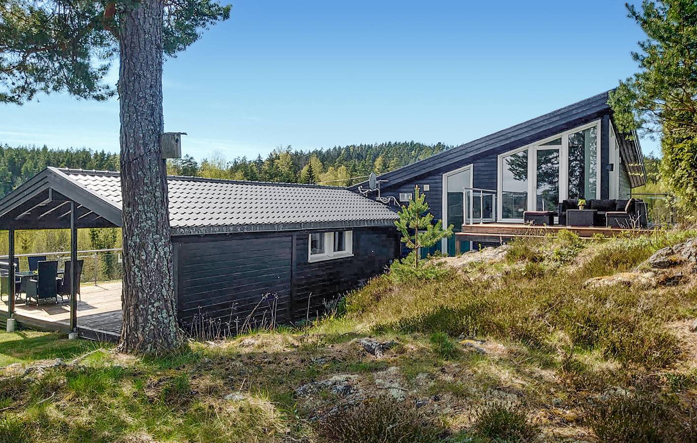 Ferienhaus für 6 Personen mit Terrasse in Trøgstad
