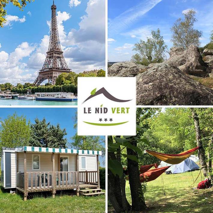 Camping pour 4 personnes, avec Terrasse ainsi que Jardin et Vue