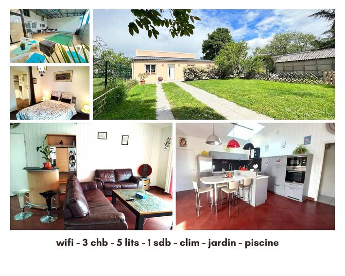 Location de vacances pour 7 personnes, avec jardin à Châteauroux