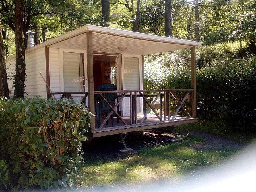 Camping l'Orée des Cévennes - Stacaravan 4 personen - Mh2 19 m² met sanitair in Saint-Jean-de-Valériscle, Cevennen