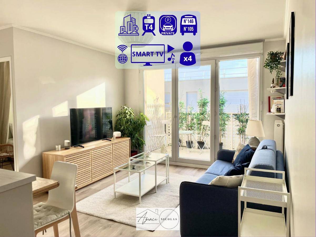 Appartement entier, Urban Nest - Paris - Cdg - Parking & Confort in Les Pavillons-sous-Bois, Seine-Saint-Denis