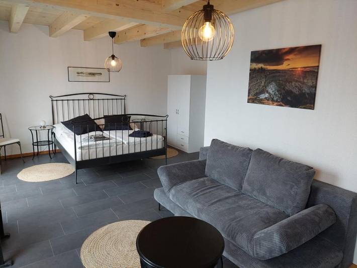 Chambre d’hôte pour 4 personnes, avec terrasse et vue dans Canton de Neuchâtel