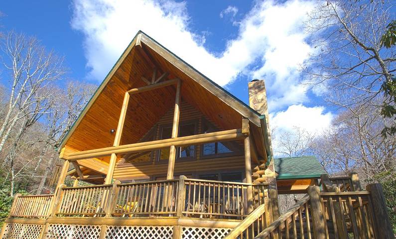 Blockhütte für 6 Personen, mit Terrasse und Whirlpool - 1