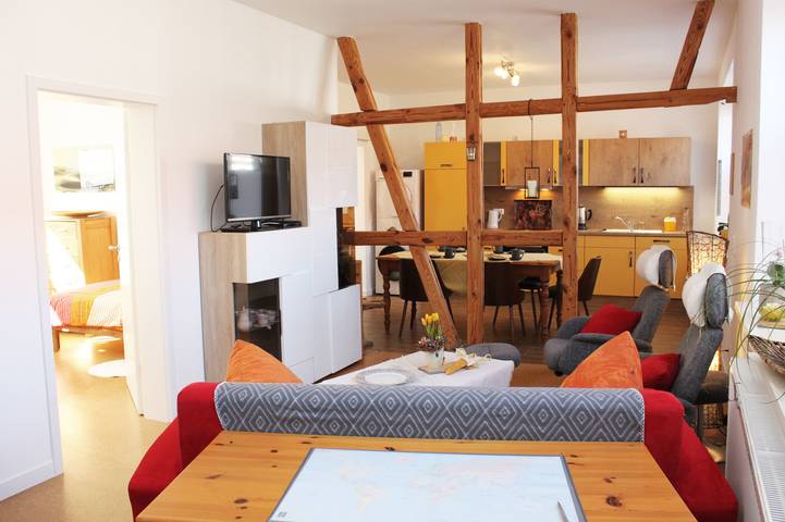 Ferienwohnung für 4 Personen, mit Terrasse und Garten in Rätzlingen