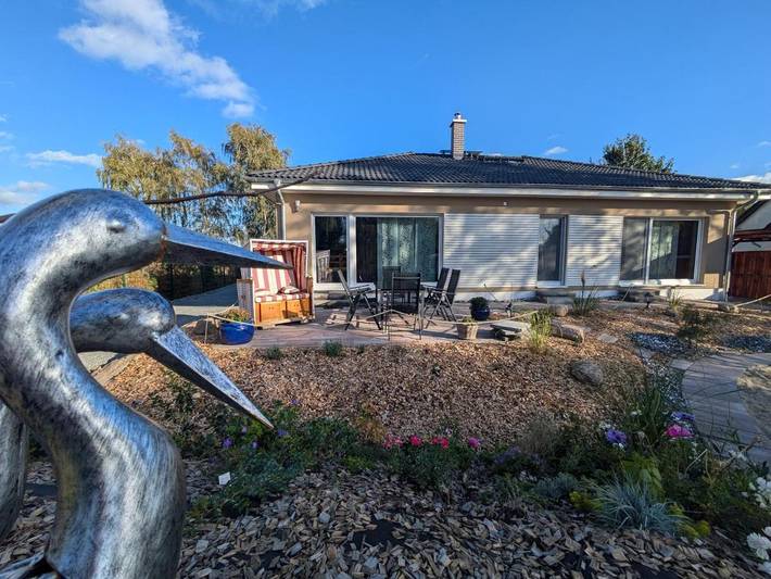 Ferienhaus für 6 Personen, mit Terrasse und Garten sowie Ausblick