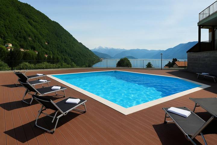 Hütte für 8 Personen, mit Seeblick und Pool sowie Terrasse am Comer See - 3