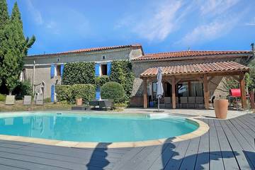 Gîte pour 15 personnes, avec jardin et piscine à Nonac