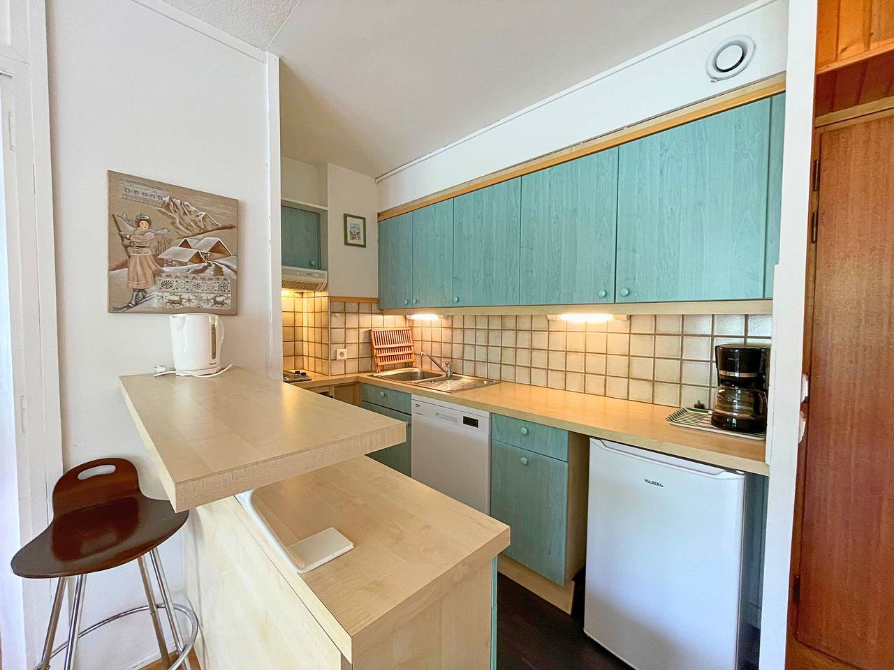 Apartamento entero, Apartamento en Les Belleville para 5 personas, a pie de pistas con balcón y Wi-Fi in Les Menuires, Saint-Martin-de-Belleville
