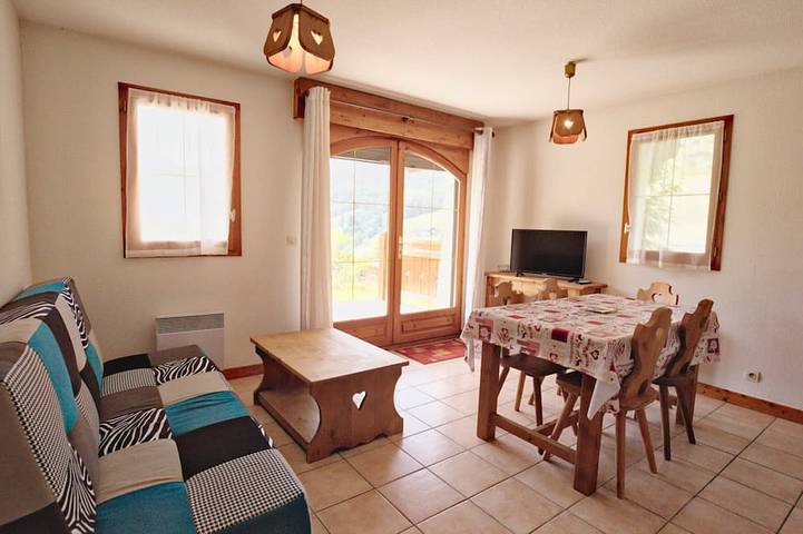Ganze Wohnung, Ski-in/Ski-out-Wohnung mit Terrasse, Haustiere erlaubt, Flumet in Flumet, Albertville und Umgebung