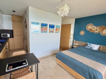 Gîte pour 3 personnes, avec balcon dans Plage Du Borrigo Menton