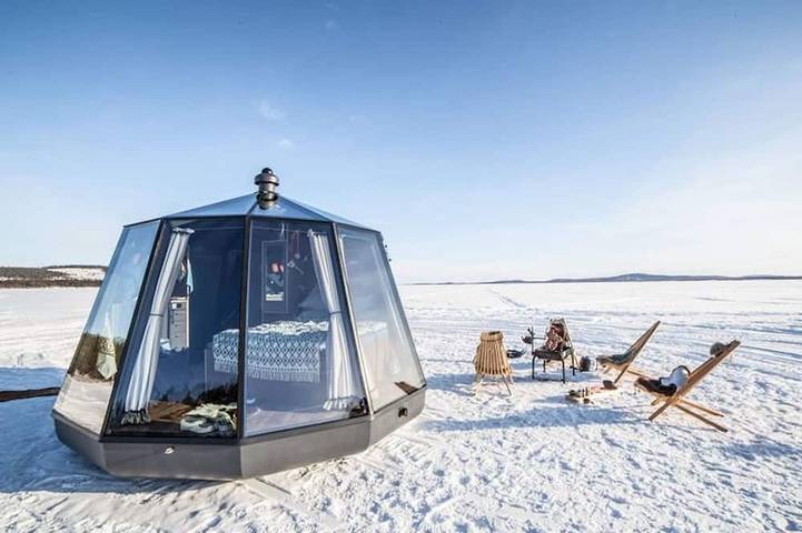 Glaszimmer Luxuriöser Urlaub für zwei - wildes Naturerlebnis in Schweden! in Jokkmokk, Lappland (Schweden)