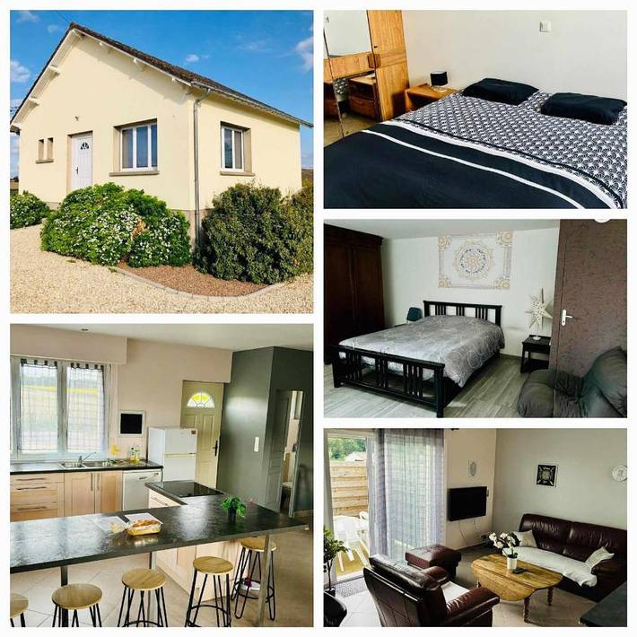 Gîte pour 8 personnes, avec jardin et balcon à Saint-Martin-d'Ordon