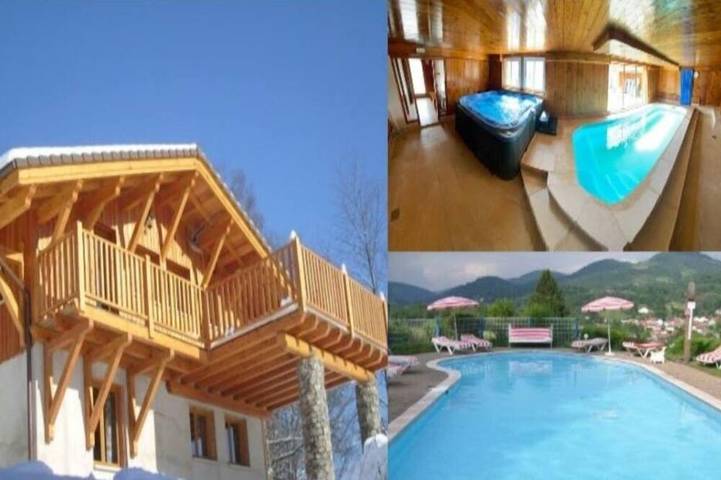 Maison pour 18 personnes, avec Balcon et Jacuzzi ainsi que Jardin et Sauna à Le Thillot