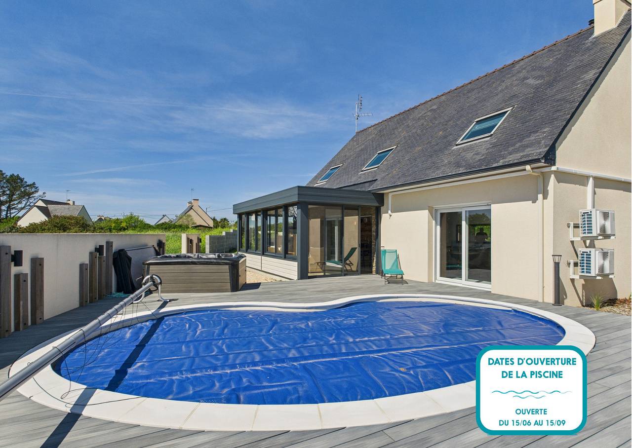 Pool, Whirlpool und große Terrasse für 7 in Penmarc'h, Quimper und Umgebung