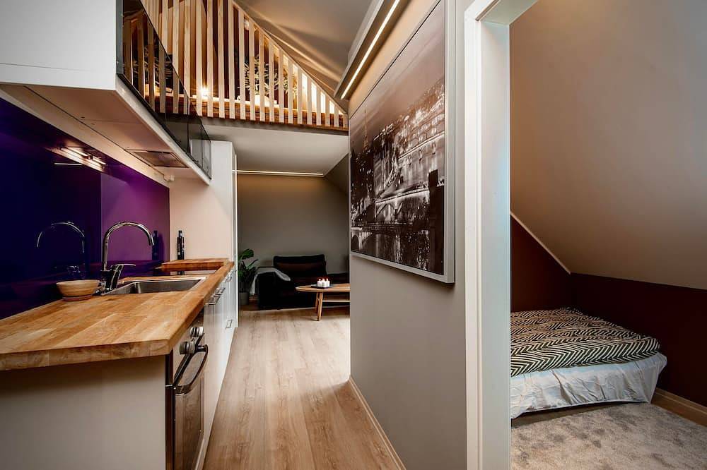 Entire apartment, Loft apartment 1min from Solsiden in Trondheim