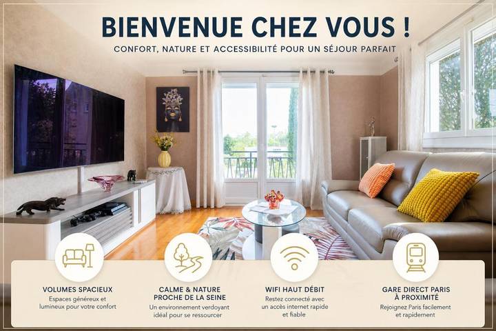 Appartement de vacances pour 4 personnes, avec balcon ainsi que vue et jardin