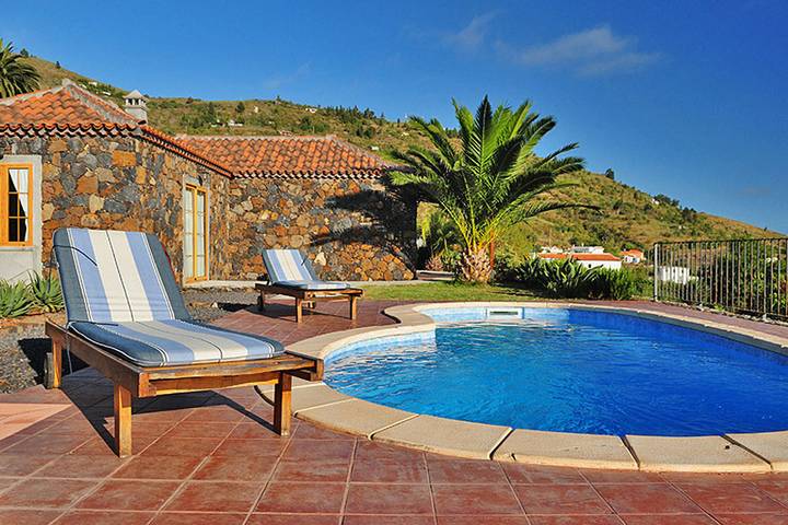 Ferienhaus für 4 Personen, mit Terrasse und Garten sowie Seeblick auf La Palma