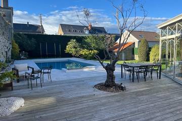 Maison de vacances pour 12 personnes, avec terrasse et jardin, animaux acceptés dans Mayenne