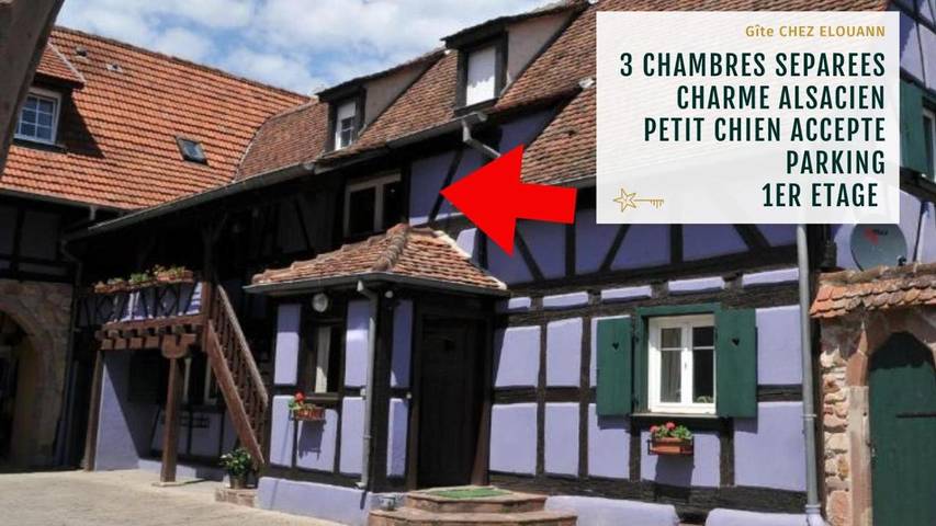 Location de vacances pour 6 personnes, avec balcon à Ebersheim