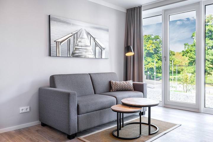 Ferienwohnung für 4 Personen, mit Sauna und Balkon sowie Ausblick in Travemünde