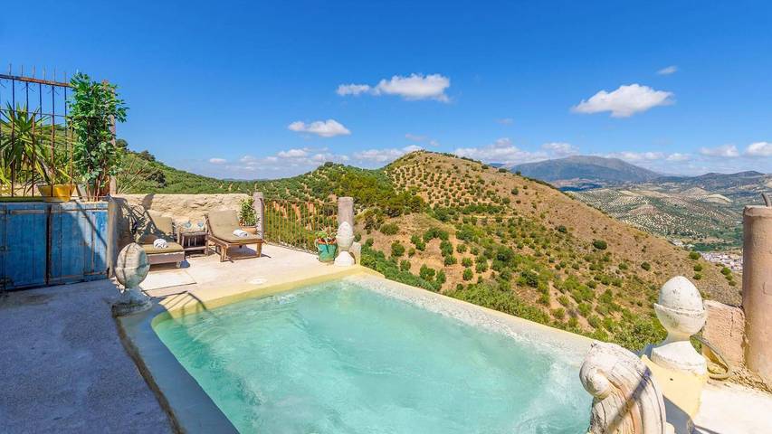 Casa rural para 8 personas, con piscina y balcón/terraza en Algarinejo