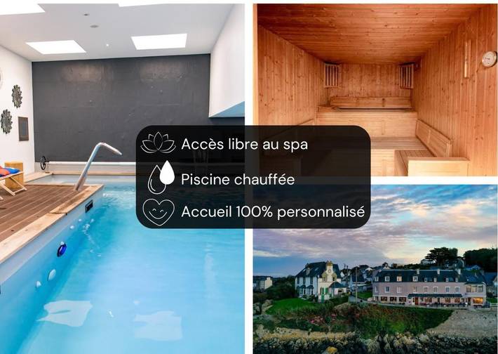Hôtel pour 3 personnes, avec piscine ainsi que jardin et sauna dans Port de l'Aber Wrac'h