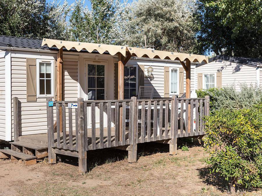 Camping Dunes et Soleil - Mobilhome 6 personas - Classic | 2 Dormitorios | 4/6 Pers. | Terraza elevada | 1 baño | Aire acondicionado in Marseillan, Côte d'Améthyste