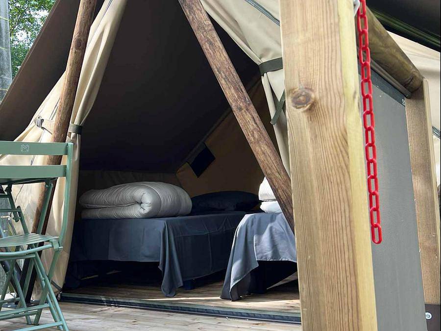 Camping Le Peyrolais - Safarizelt 2 personen - Zelt Moorea in Saint-Julien-de-Peyrolas, Nimes und Umgebung