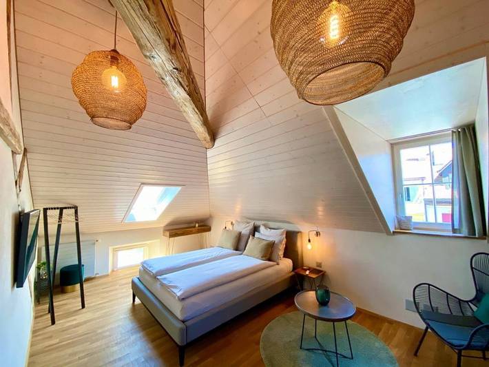 Hôtel pour 2 personnes, avec jardin ainsi que vue sur le lac et vue à Morat - 4