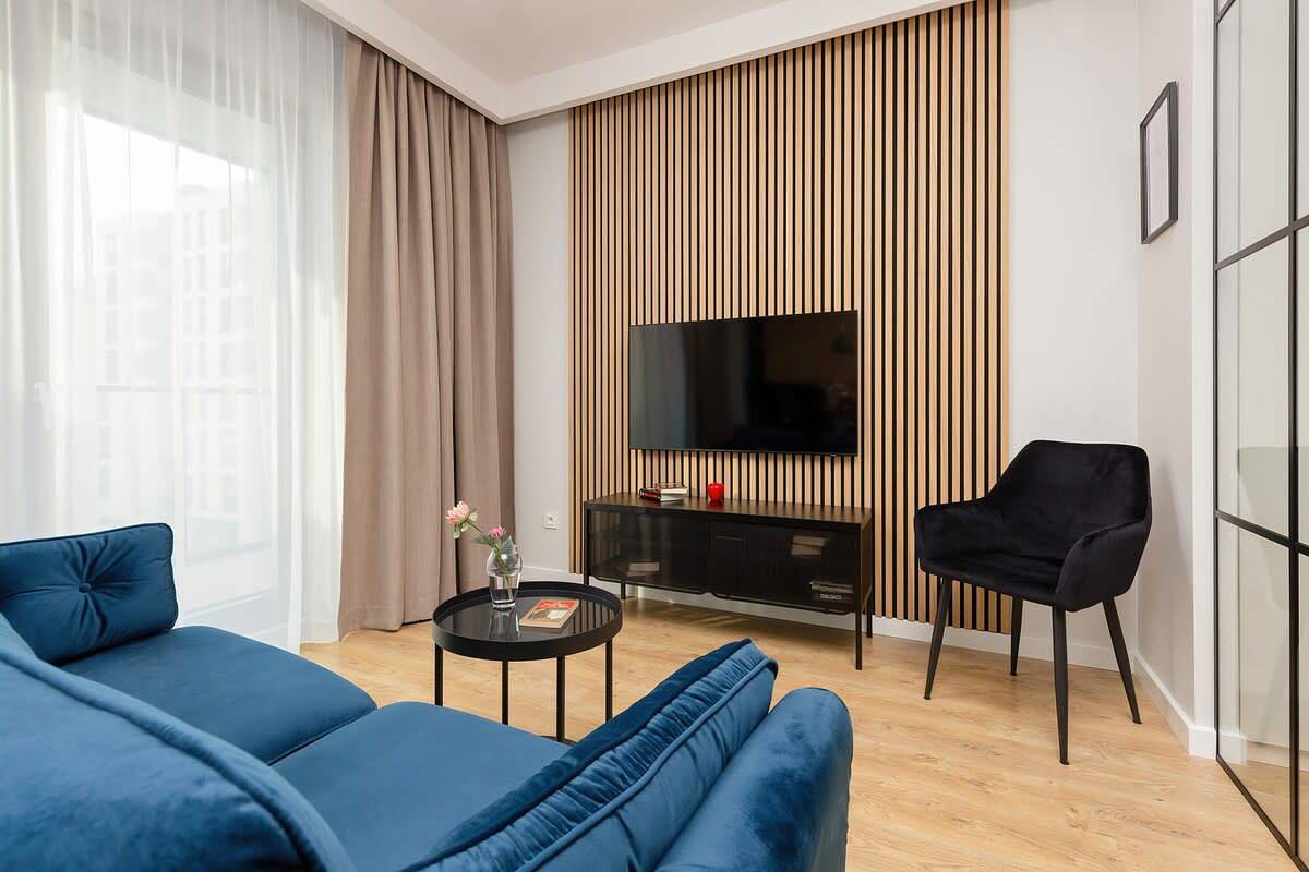 Entire studio, Postępu 12B Warsaw | Comfortable Studio in Mokotów | Parking & Balcony in Mokotów, Warsaw