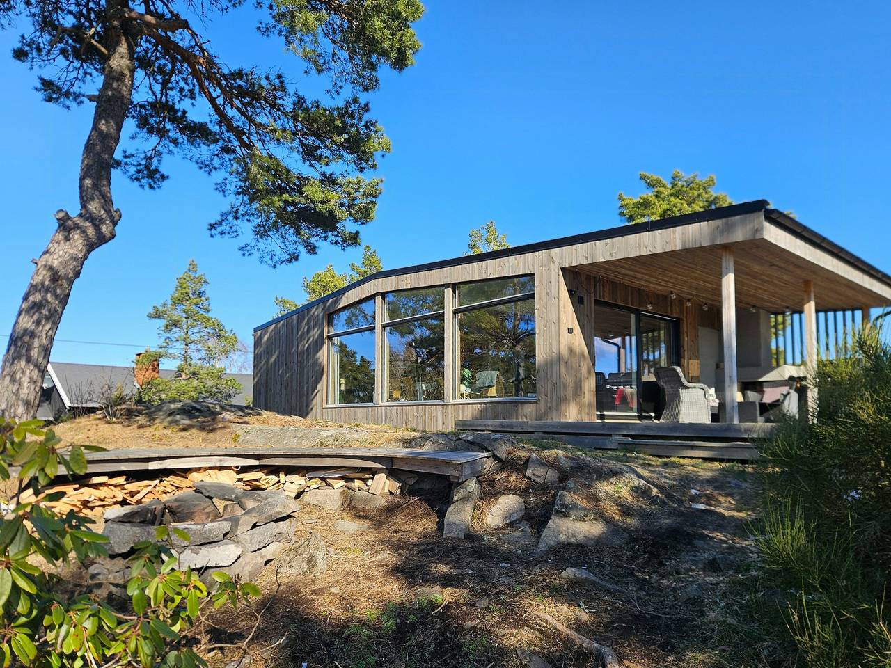 Idyllische und moderne Hütte auf Jeløya in Moss