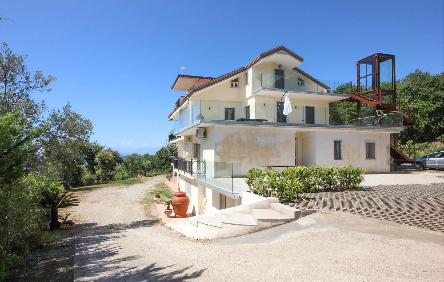 Appartement de vacances entier, Appartement avec vue sur la mer, parking, climatisation et cuisine - 700 m de la plage in Cilento