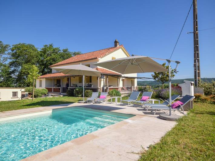 Maison de vacances pour 10 personnes, avec Jardin dans le Lot