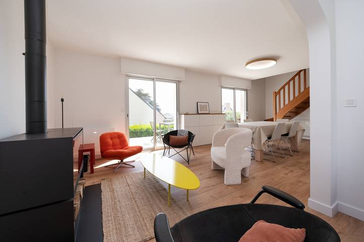 Casa de vacaciones 'Ti Ar Mor' con terraza, parking, wifi, a 100 m de la playa in Arzon, Côte des Mégalithes