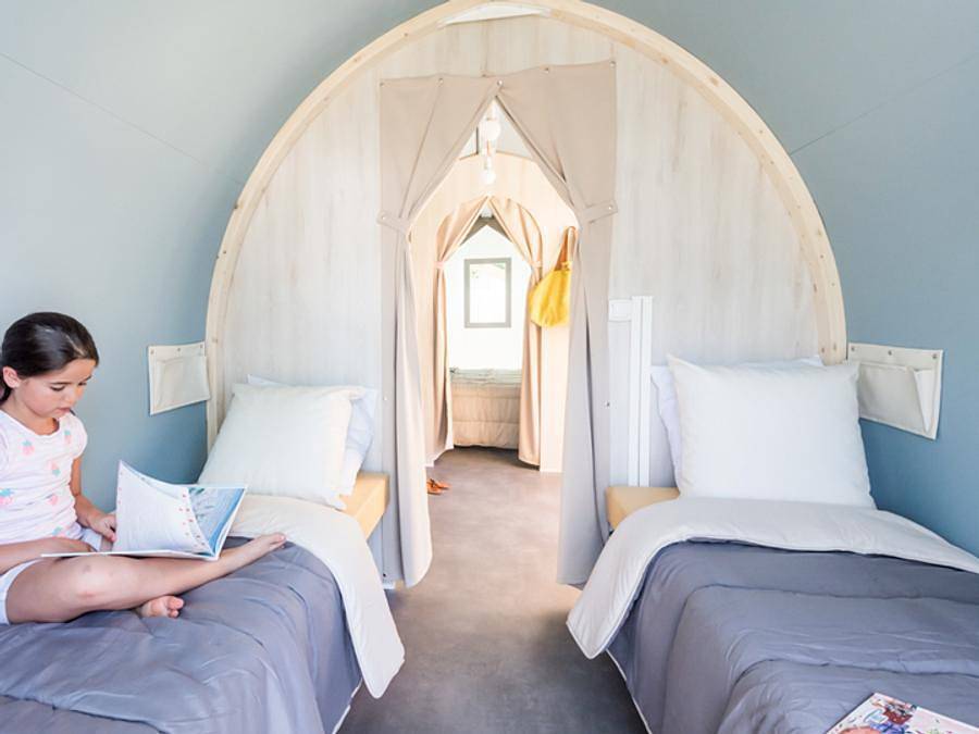 Camping Sea Green Château du Gibanel - Accommodation 4 persons - Coco Sweet - 2 bedrooms in Saint-Martial-Entraygues, Tulle region