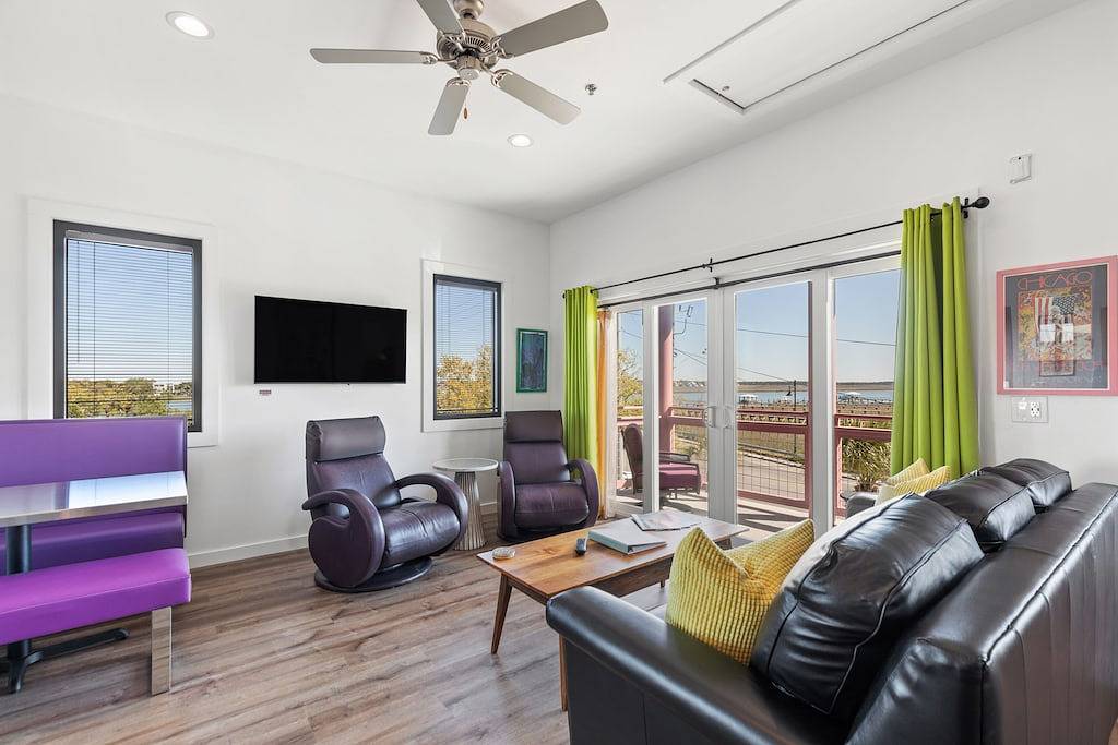 Boutique Hotel Folly Room 2: King Suite with large private balcony in the heart of Folly Beach in Folly Beach, Charleston County