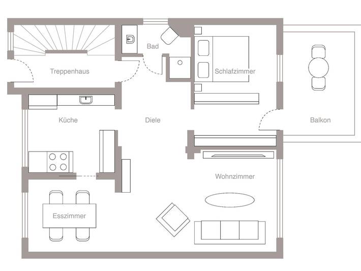 Ferienwohnung für 2 Personen, mit Balkon und Terrasse sowie Garten in Neustadt an der Weinstraße - 2