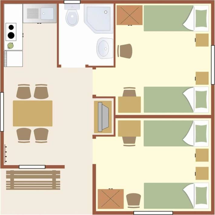 Lodge für 6 Personen, mit Terrasse in Kolberg - 4