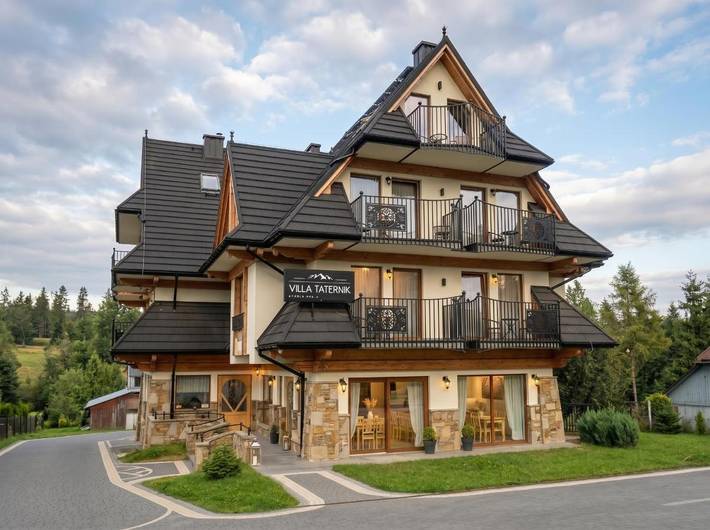 Ośrodek wypoczynkowy dla 6 osób, z sauna i widok oraz ogród w Murzasichle