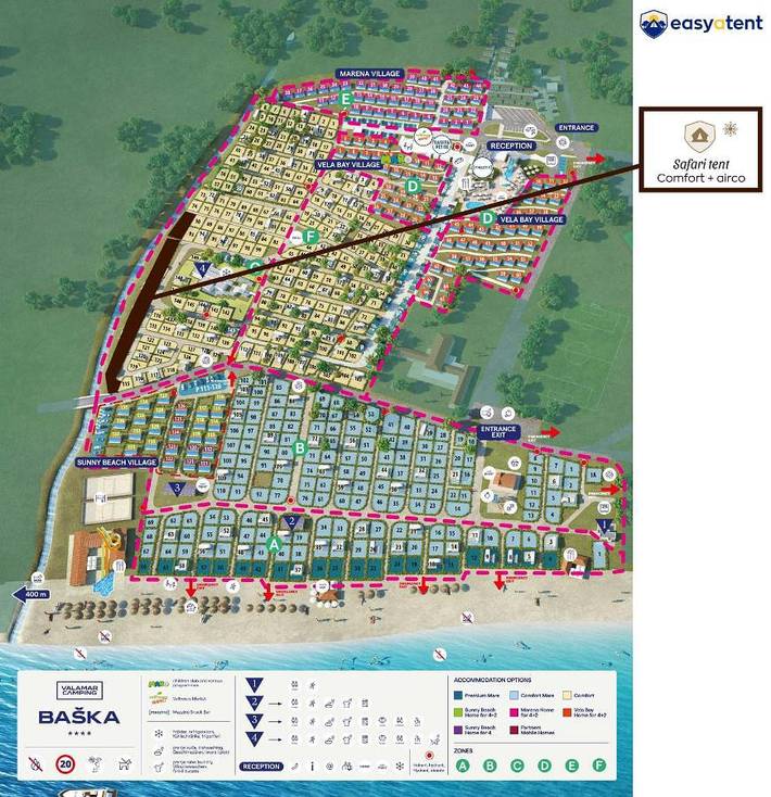 Camping für 5 Personen, mit Ausblick und Pool sowie Garten auf Krk - 2