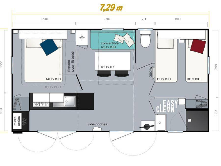 Camping La Bourgnatelle - Mobilheim 4 personen - Luxus in Bretenoux, Lot