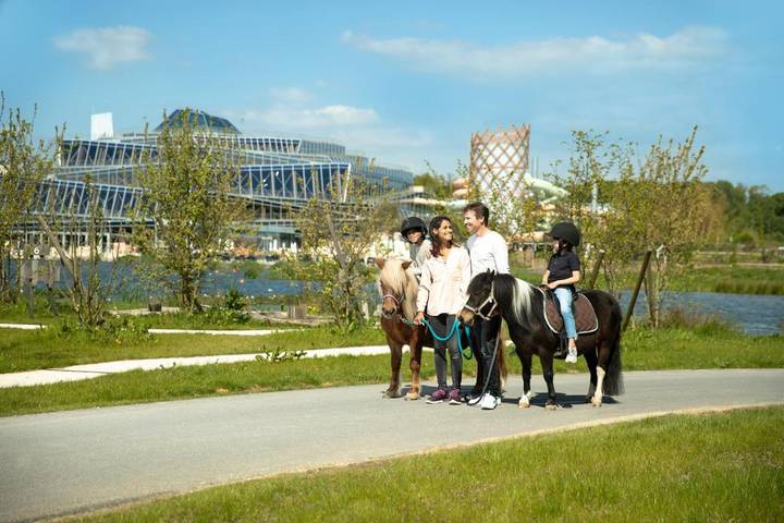 Station pour 6 personnes, avec piscine et jardin ainsi que sauna et vue, animaux acceptés à Bailly-Romainvilliers - 4