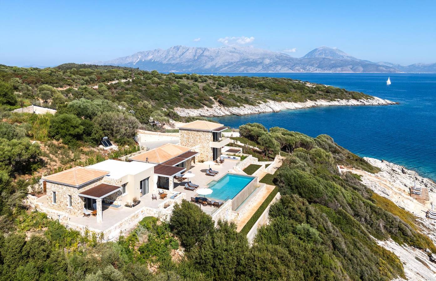 Elegant Waterfront Villa with Uninterrupted Ionian Views and Direct Sea Access in Katomeri, Meganisi